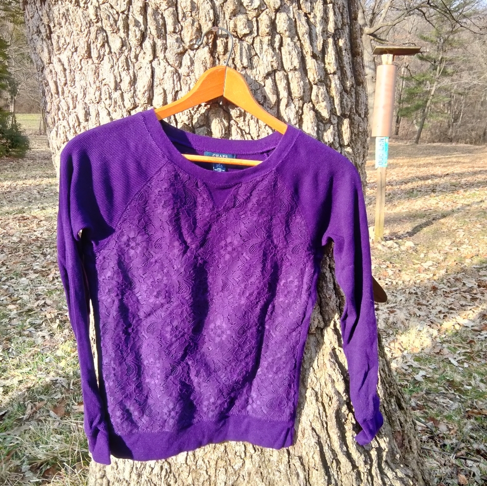 Chaps lace top in size S